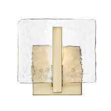 Golden Canada 3164-1W BCB-HWG - Aenon 1-Light Wall Sconce in Brushed Champagne Bronze with Hammered Water Glass Shade