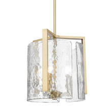 Golden Canada 3164-3P BCB-HWG - Aenon 3-Light Pendant in Brushed Champagne Bronze with Hammered Water Glass Shade