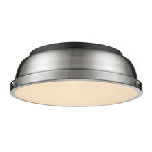 Golden Canada 3602-14 BLK-PW - Duncan 3-Light Bath Vanity in Aged Brass with Clear Glass