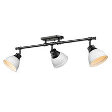 Golden Canada 3602-3SF BLK-WHT - Shepard Large Pendant in Modern Brass with Matte White