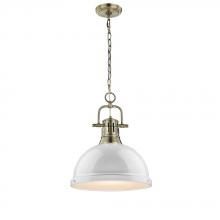Golden Canada 3602-L AB-WH - 1 Light Pendant with Chain