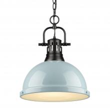 Golden Canada 3602-L BLK-SF - 1 Light Pendant with Chain