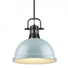 Golden Canada 3604-L BLK-SF - 1 Light Pendant with Rod
