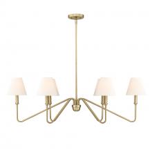 Golden Canada 3690-LP BCB-IL - Kennedy BCB Linear Pendant in Brushed Champagne Bronze with Ivory Linen Shade
