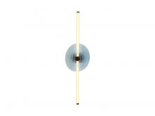 Golden Canada 3882-39 RG BL-RB - Colorella LED 39" Wall Sconce in Rose Gold with Hammered Blue Shade