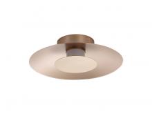 Golden Canada 6400-FM12 FRG-FRG - Luma LED Flush Mount - 12" in French Gold with French Gold Shade