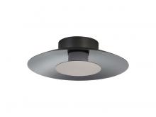 Golden Canada 6400-FM12 GRA-CS - Luma LED Flush Mount - 12" in Graphite with Coffee Silver Shade