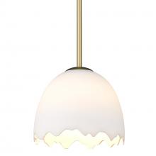 Golden Canada 6951-S BCB-POR - Brinkley Small Pendant in Brushed Champagne Bronze with Porcelain Shade
