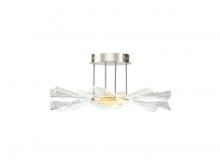 Golden Canada 8046-SF LG - Vetrina LED 1-Light Semi-flush in Light Gold with Clear Glass Shade
