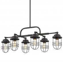Golden Canada 9808-LP BLK - Seaport Linear Pendant in Matte Black