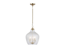 Golden Canada 1088-3P MBG-CLR - Adeline 3-Light Pendant in Modern Brushed Gold with Clear Glass