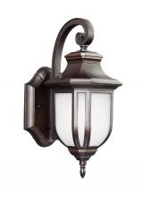 Generation Lighting 8536301-71 - Childress traditional 1-light outdoor exterior small wall lantern sconce in antique bronze finish wi