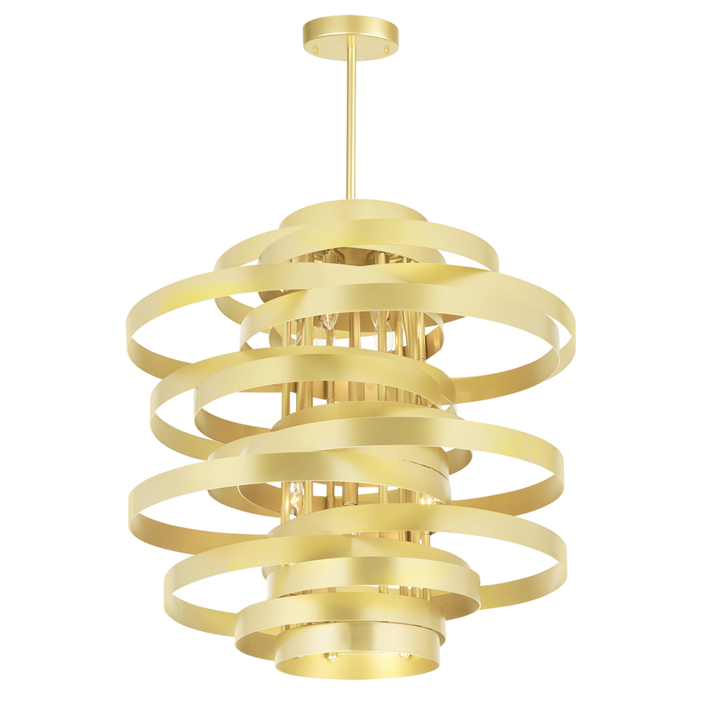 Elizabetta 6 Light Chandelier With Gold Leaf Finish