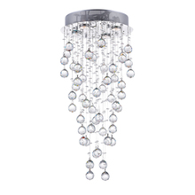 CWI Lighting 6601C14C - Rain Drop 4 Light Flush Mount With Chrome Finish