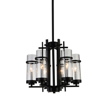 CWI Lighting 9827P18-6-101 - Sierra 6 Light Up Chandelier With Black Finish