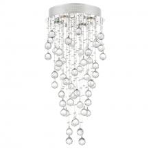 CWI Lighting 6601C14C - Rain Drop 4 Light Flush Mount With Chrome Finish