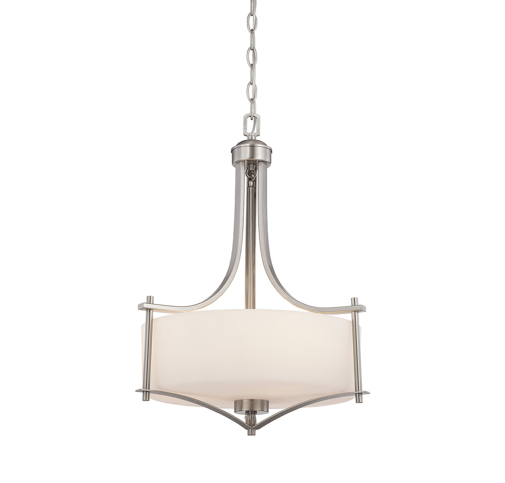 Colton 3-Light Pendant in Satin Nickel