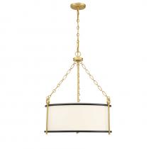 Savoy House Canada 7-1920-3-261 - Kian 3-Light Pendant in Matte Black with True Gold