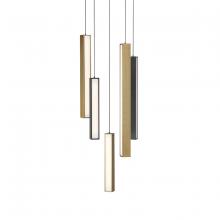 Modern Forms Canada PD-64805R-BK/AB-BK - Chaos Multilight Pendant Light