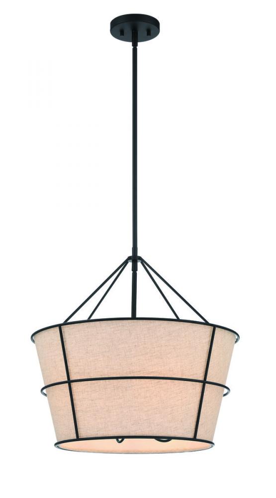 Mantello, 4LT Pendant, Blk