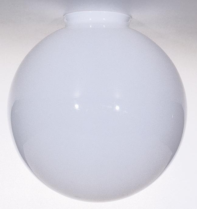 Blown Glossy Opal Ball Shade; Diameter 10 inch; Fitter 4 inch