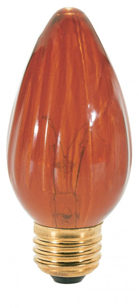 60 Watt F15 Incandescent; Amber; 1500 Average rated hours; Medium base; 120 Volt