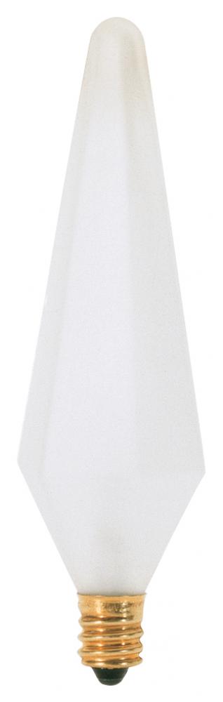 40 Watt HX10.5 Incandescent; Frost; 1500 Average rated hours; 360 Lumens; Candelabra base; 120 Volt;