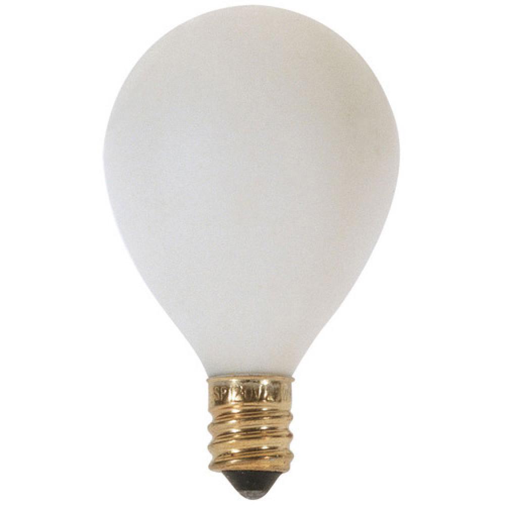 15 Watt G12 1/2 Pear Incandescent; Satin White; 1500 Average rated hours; 100 Lumens; Candelabra