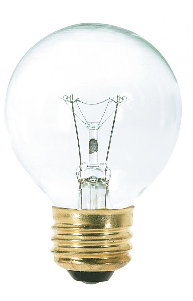 60 Watt G18 1/2 Incandescent; Clear; 1500 Average rated hours; 620 Lumens; Medium base; 120 Volt