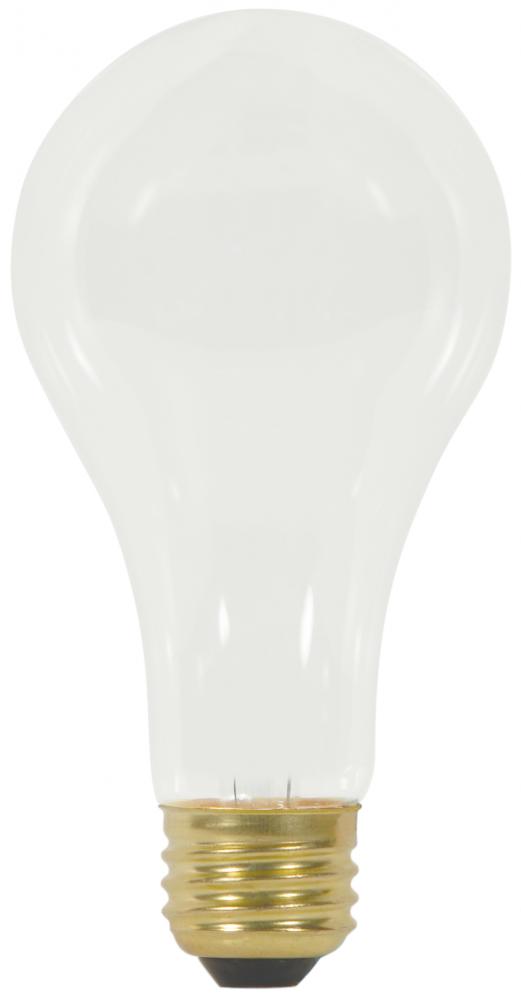 150 Watt A21 Incandescent; Frost; 750 Average rated hours; 2670 Lumens; Medium base; 130 Volt