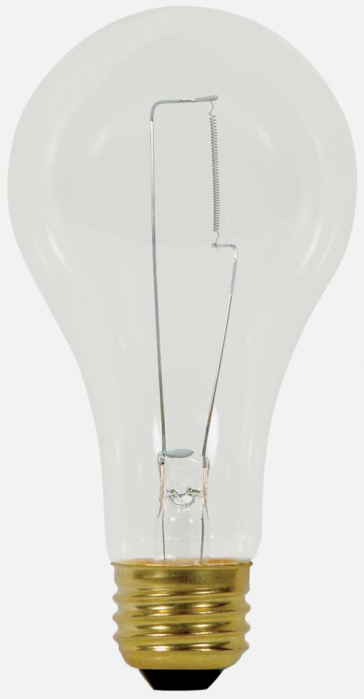 150 Watt A21 Incandescent; Clear; 750 Average rated hours; 2670 Lumens; Medium base; 130 Volt