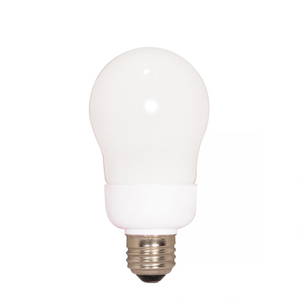 11 Watt; A19 Compact Fluorescent; 2700K; 82 CRI; Medium base; 120 Volt