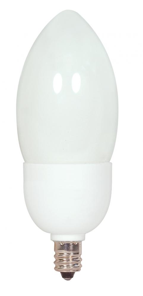 5 Watt; B11 Compact Fluorescent; 2700K; 82 CRI; Candelabra base; 120 Volt