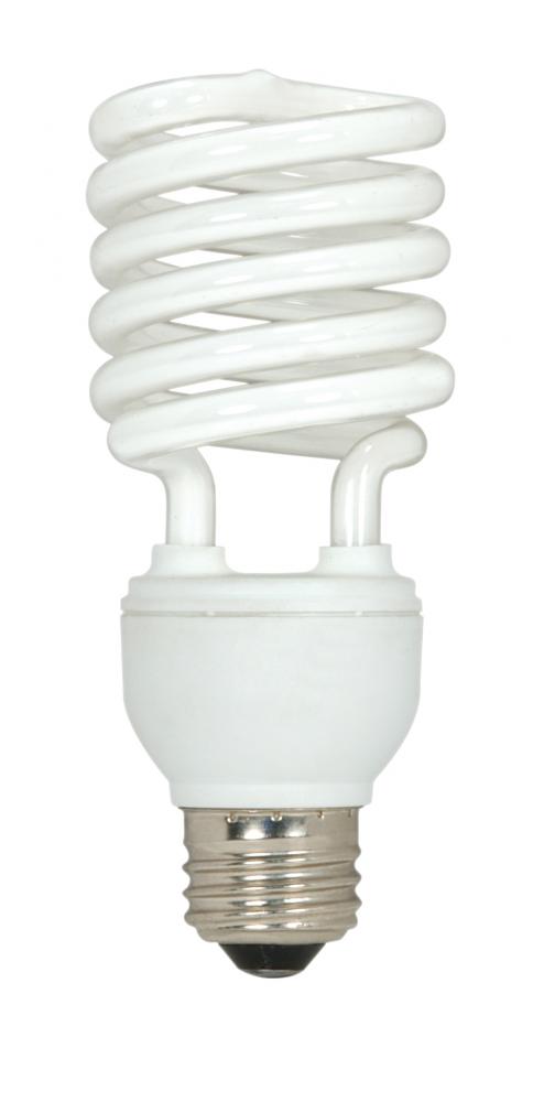 23 Watt; Mini Spiral Compact Fluorescent; 3500K; 82 CRI; Medium base; 120 Volt; 3-pack