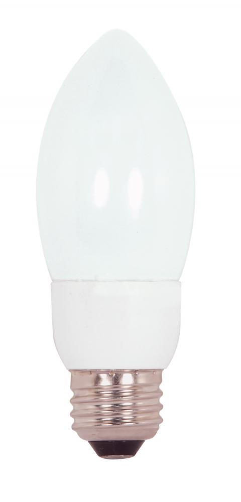 7 Watt; B11 Compact Fluorescent; 5000K; 82 CRI; Medium base; 120 Volt