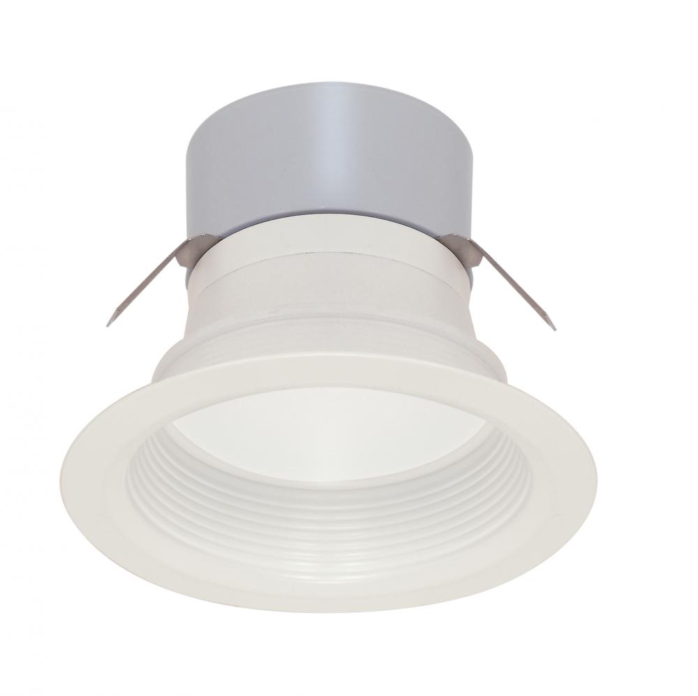 Discontinued - 8 watt LED Downlight Retrofit; 4" Baffle; 3000K; Miniature 2 Pin Round base; 12
