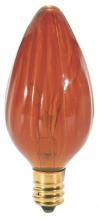 Satco Products Inc. S2774 - 25 Watt F10 Incandescent; Amber; 1500 Average rated hours; Candelabra base; 120 Volt; 2-Card