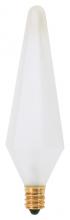 Satco Products Inc. S3746 - 25 Watt HX10.5 Incandescent; Frost; 1500 Average rated hours; 175 Lumens; Candelabra base; 120 Volt;