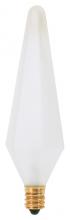 Satco Products Inc. S3747 - 40 Watt HX10.5 Incandescent; Frost; 1500 Average rated hours; 360 Lumens; Candelabra base; 120 Volt;