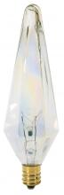 Satco Products Inc. S3749 - 40 Watt HX10.5 Incandescent; Aurora; 1500 Average rated hours; 360 Lumens; Candelabra base; 120