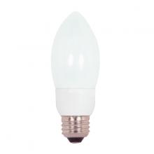 Satco Products Inc. S5596 - 7 Watt; B11 Compact Fluorescent; 2700K; 82 CRI; Medium base; 120 Volt