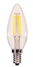 Satco Products Inc. S9890 - 3.5 Watt C11 LED; Clear; Candelabra base; 3000K; 350 Lumens; 120 Volt