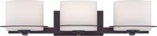 Nuvo 60/5003 - 3-Light Wall Mounted Vanity Light in Venetian Bronze Finish with Etched Opal Glass