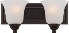 Nuvo 60/5692 - Elizabeth - 2 Light Vanity with Frosted Glass - Sudbury Bronze Finish