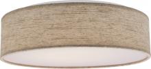 Nuvo 62/985R1 - LED Decor - 15" Fabric Drum Flush with Beige Fabric Shade