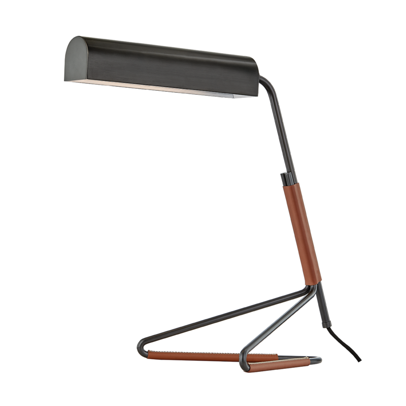 1 LIGHT TABLE LAMP W/ BLACK SADDLE