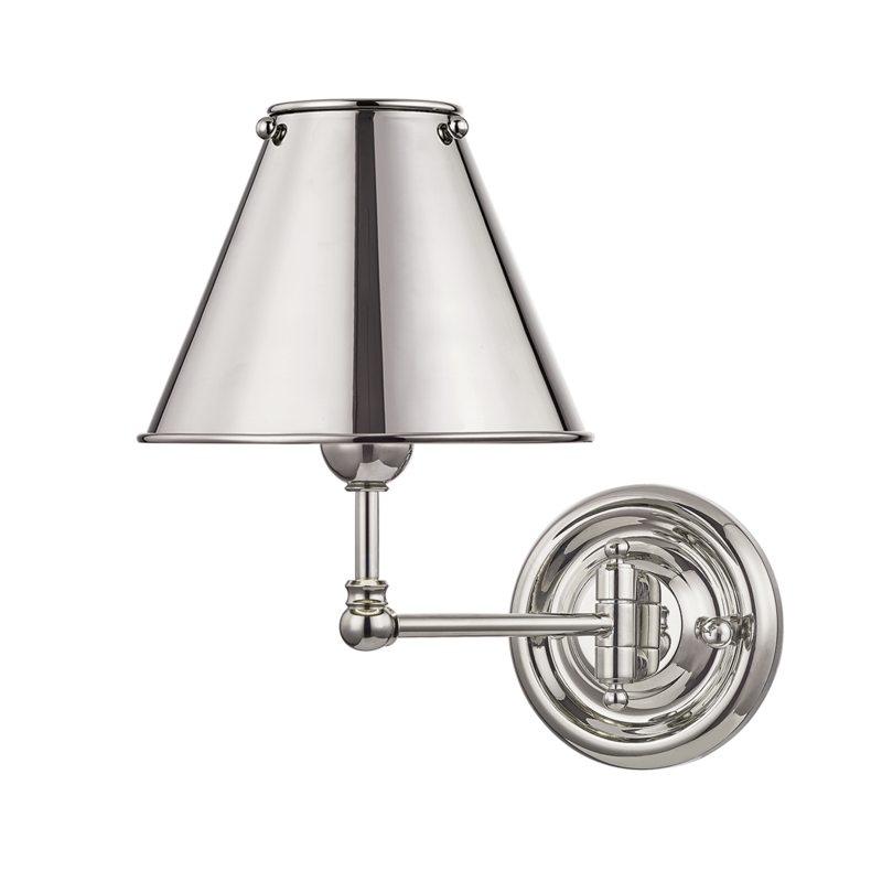 1 LIGHT WALL SCONCE W/ METAL SHADE
