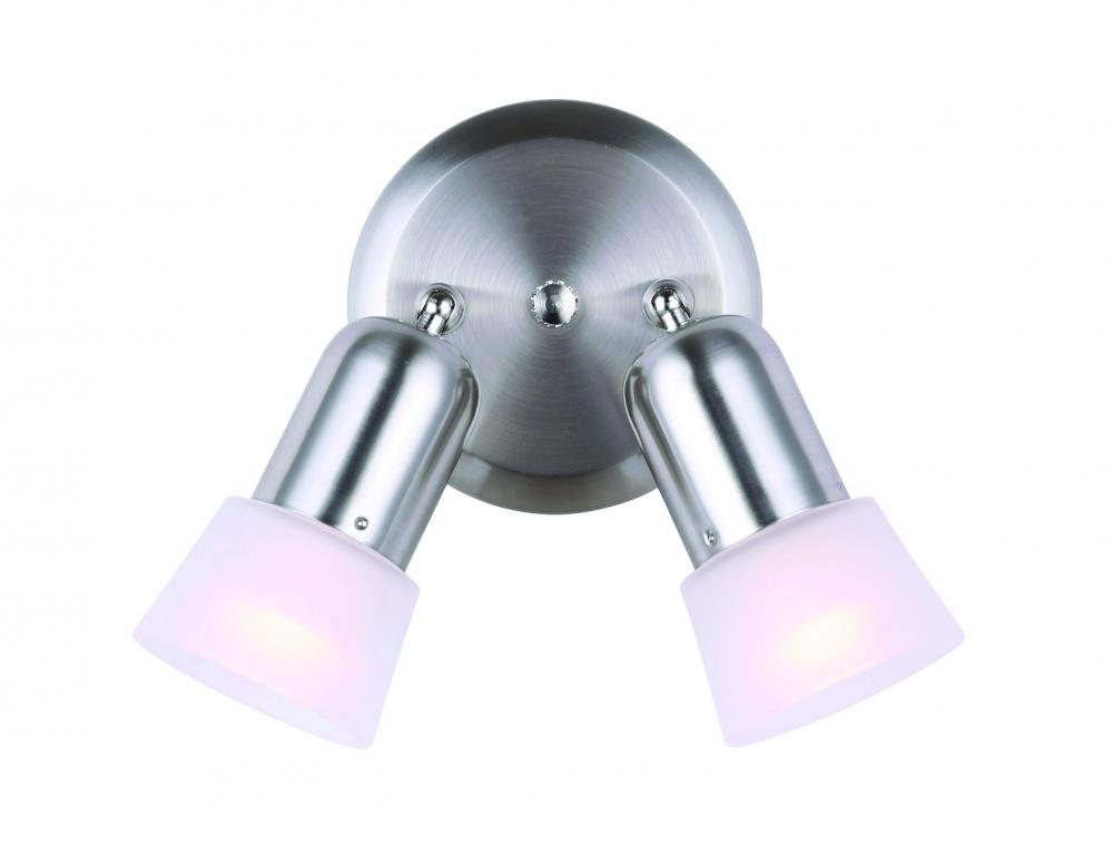 Omni, Double Head Ceiling/Wall, Frosted Glass, 60W A15 or R16