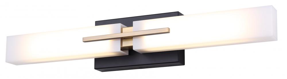 HAZEL, GD + MBK Color, 24" W LED Vanity, Acrylic, 28W LED (Int.), Dimm., 1500 lm, 3/4/5000K 3CCT