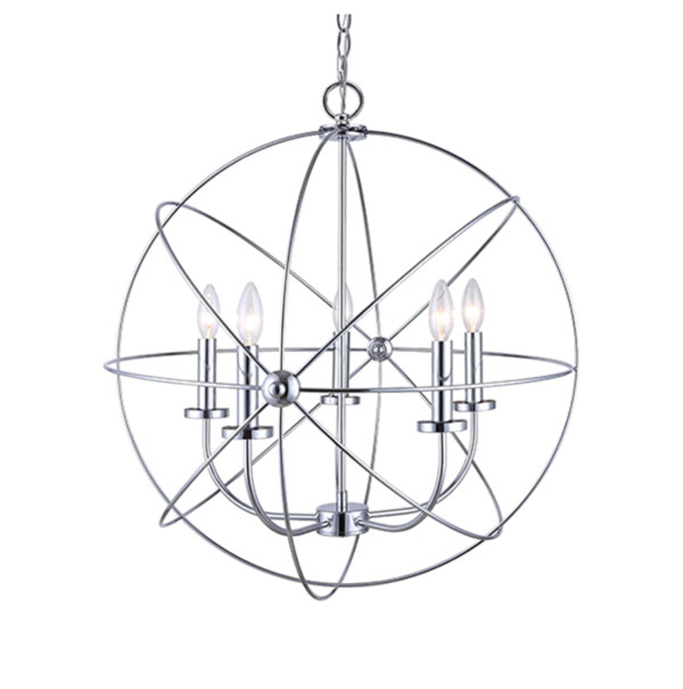 Sumerside, 5 Lt Chain Chandelier, 60W Type C, 25" x 26 1/2"